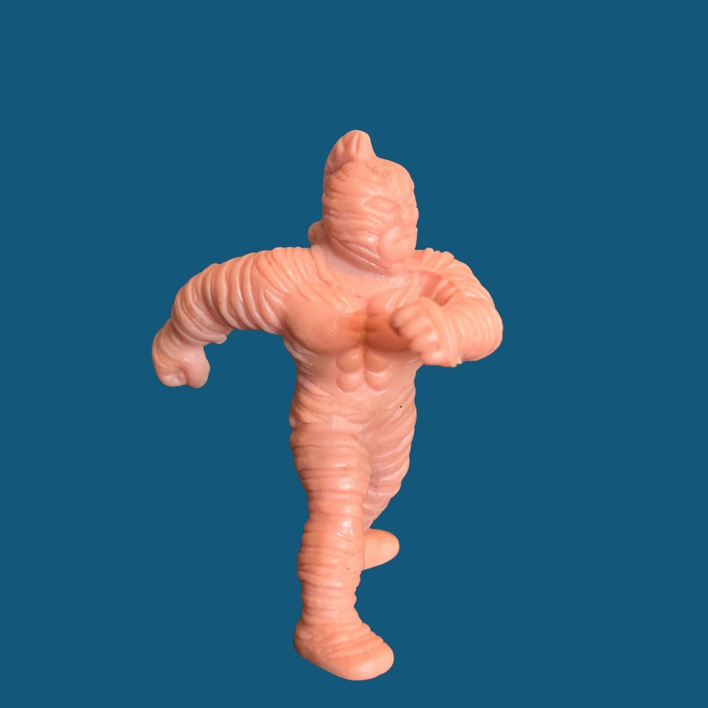 Vintage Kinnikuman Kinkeshi MUSCLE Salmon Pink Rubber Figure Zebra B 219 - Picture 3 of 9